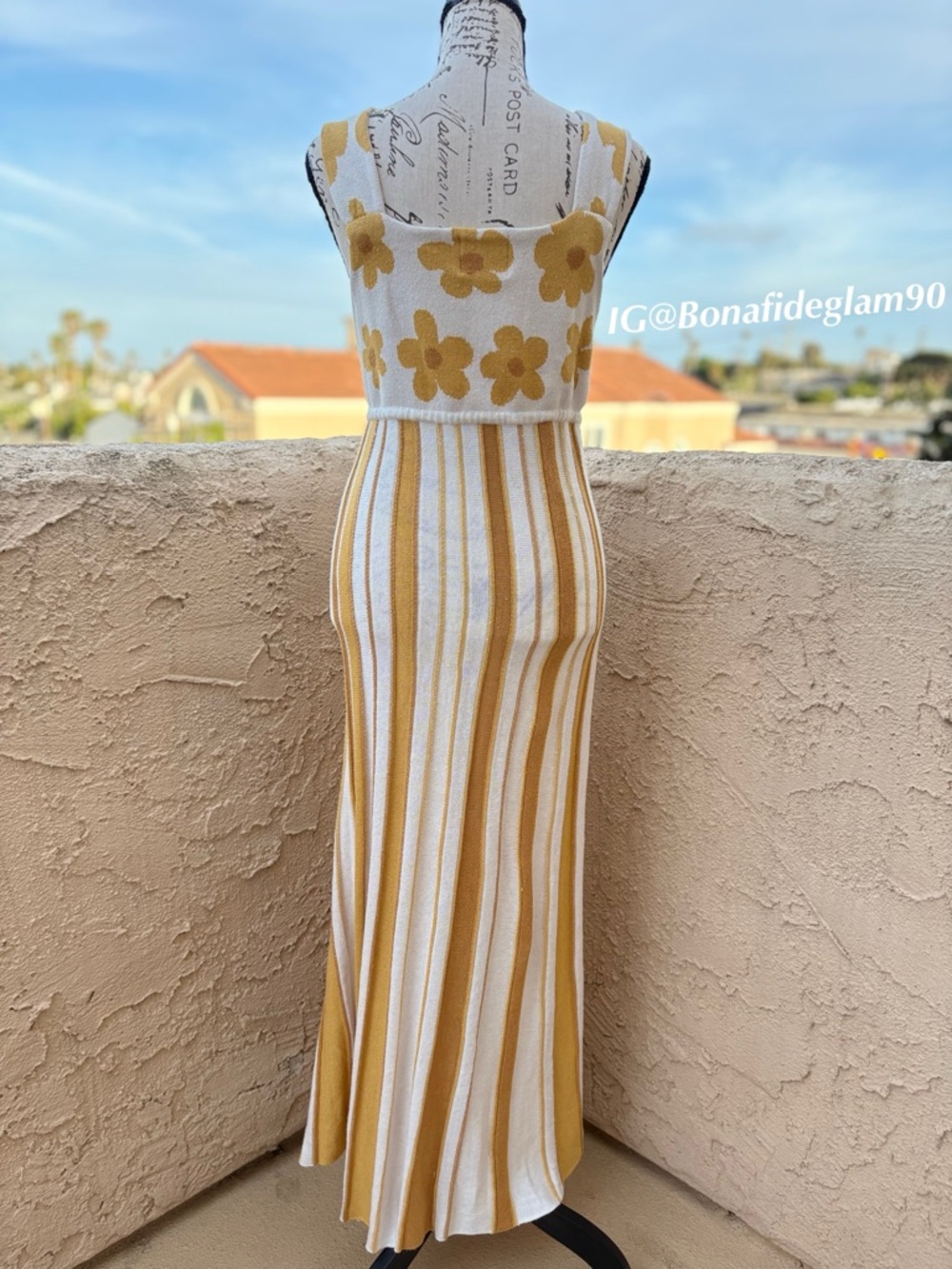 Hayley Menzies Sunray jacquard-knit linen-blend midi sundress size S small - Picture 9 of 16